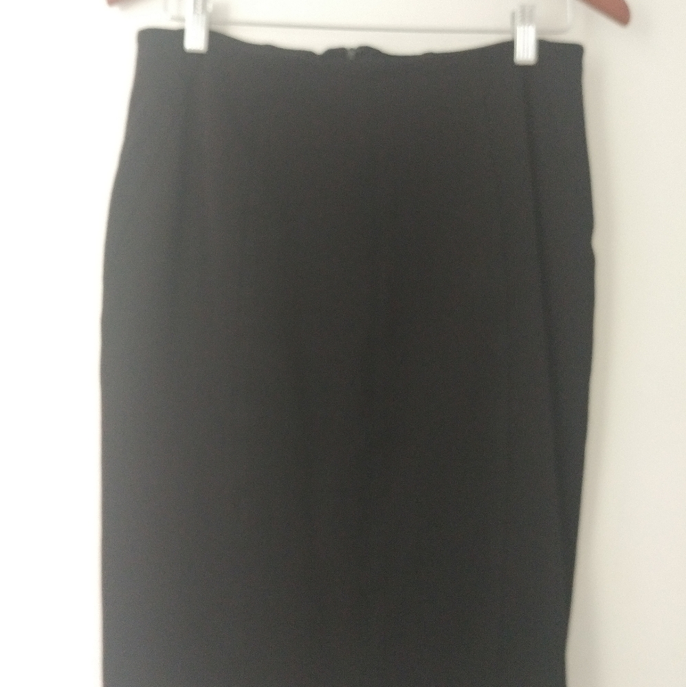 WHBM Slim Pencil Midi Length Skirt Black Sz 8